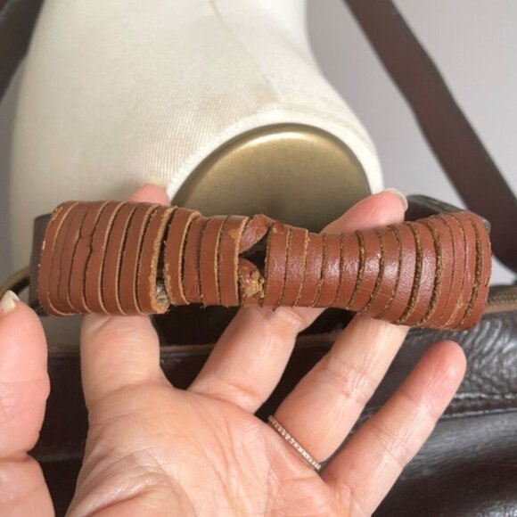 Vintage Bally Chocolate Brown Leather Work Bag - made in Italy! 🇮🇹 - Picture 2 of 16